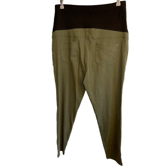 NWT Women's Maternity Green Leggings Size XL - Picture 4 of 5